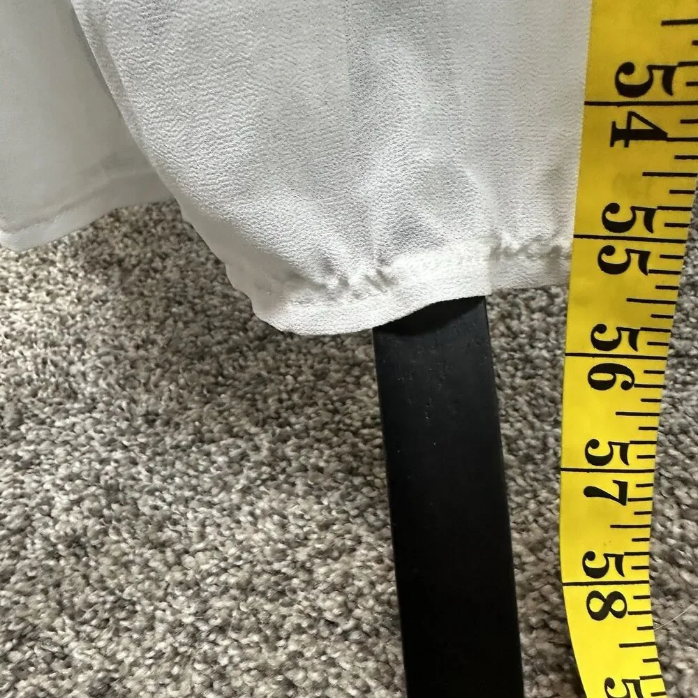 NWT Cupshe Knit Semi Sheer Cover-Up Maxi Dress Macrame White Vacation Beach - Picture 11 of 13